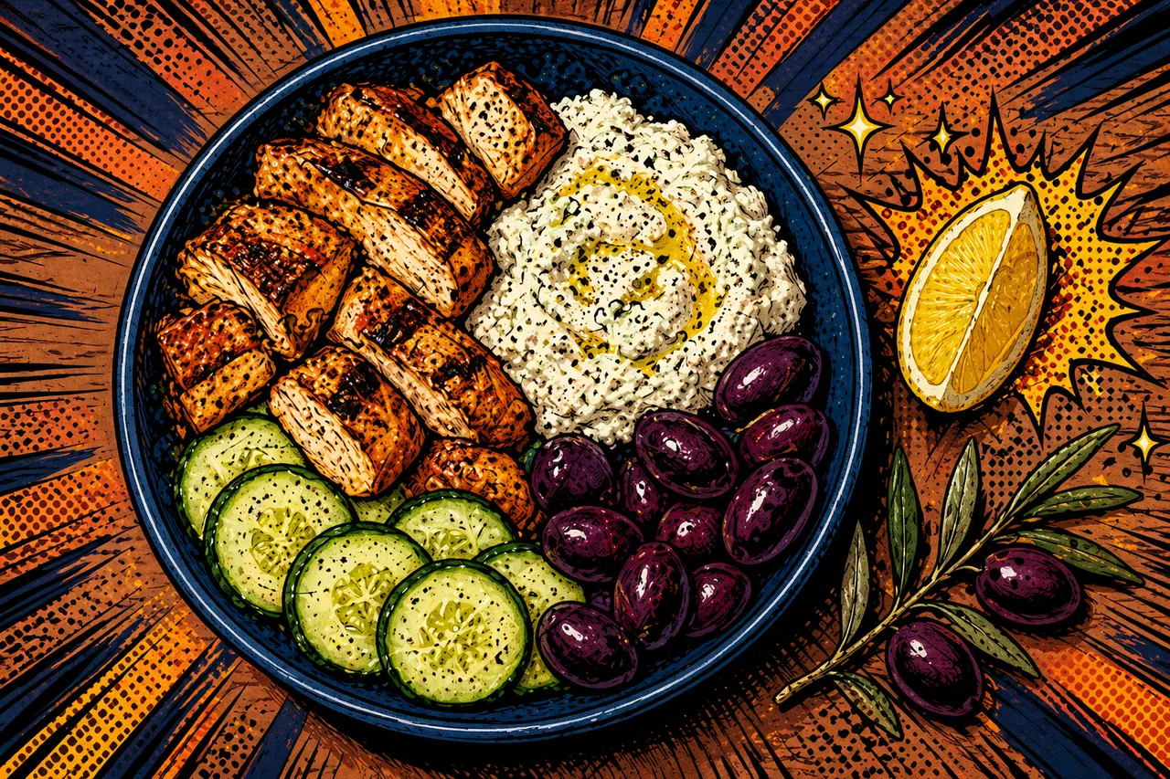 Illustration for Keto Cava Bowl Build (~680 cal, 9g net carbs)